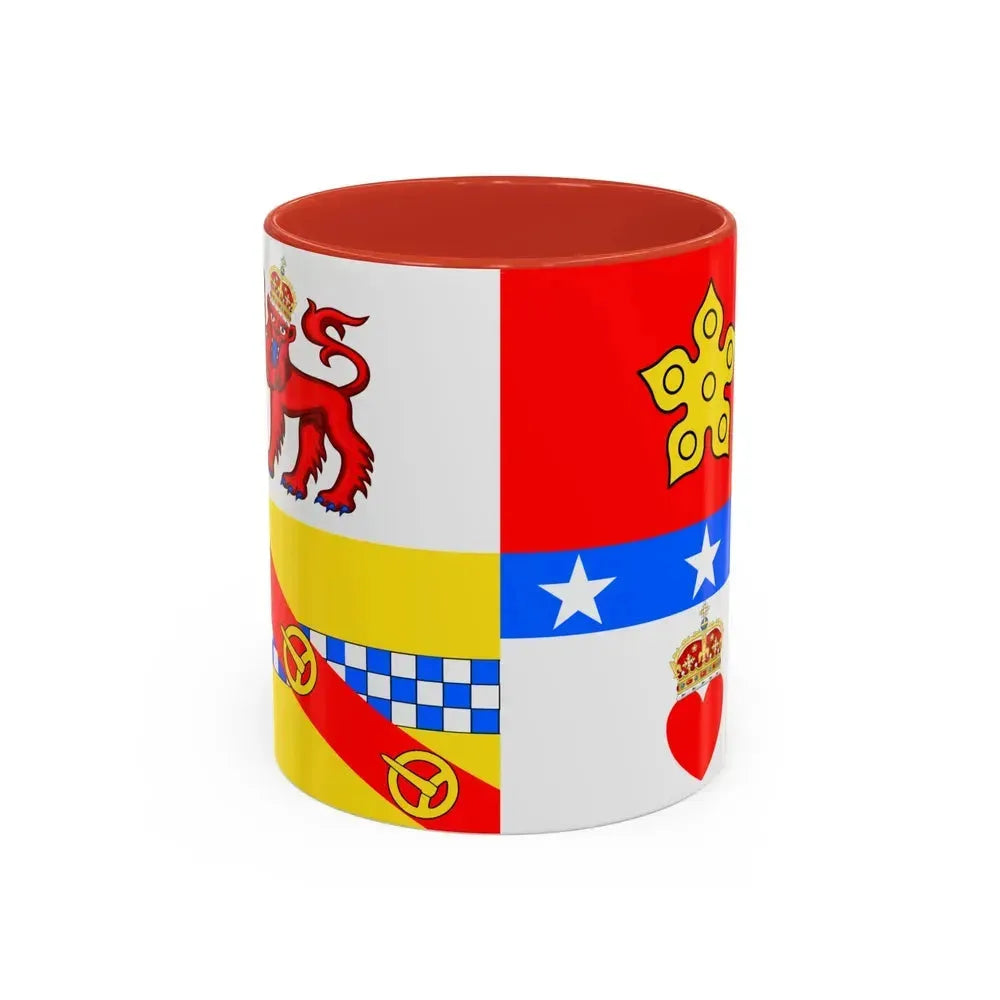 Flag of Angus UK - Accent Coffee Mug 11oz Red - Go Mug Yourself