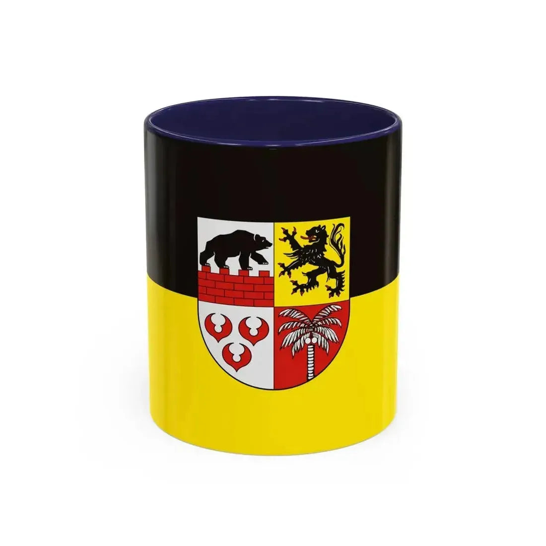 Flag of Anhalt Bitterfeld Germany - Accent Coffee Mug 11oz Navy - Go Mug Yourself