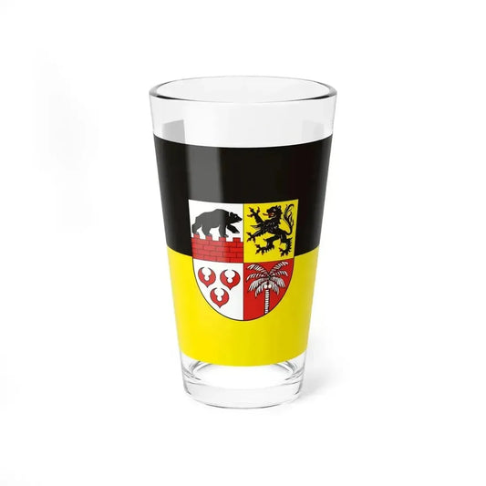 Flag of Anhalt Bitterfeld Germany - Pint Glass 16oz 16oz - Go Mug Yourself