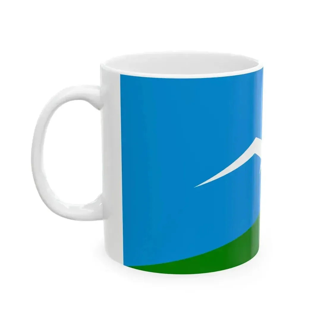 Flag of Anivsky rayon Sakhalin oblast (Russia) White Coffee Mug - Go Mug Yourself