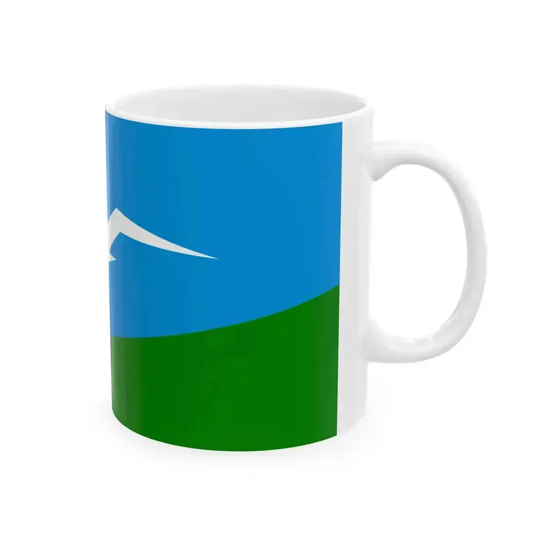 Flag of Anivsky rayon Sakhalin oblast (Russia) White Coffee Mug - Go Mug Yourself