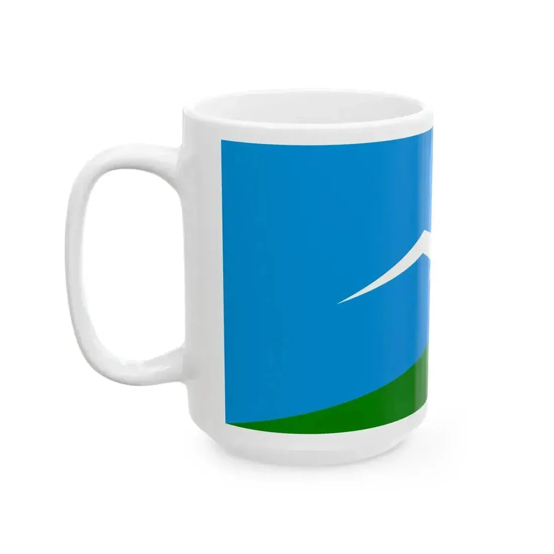 Flag of Anivsky rayon Sakhalin oblast (Russia) White Coffee Mug - Go Mug Yourself