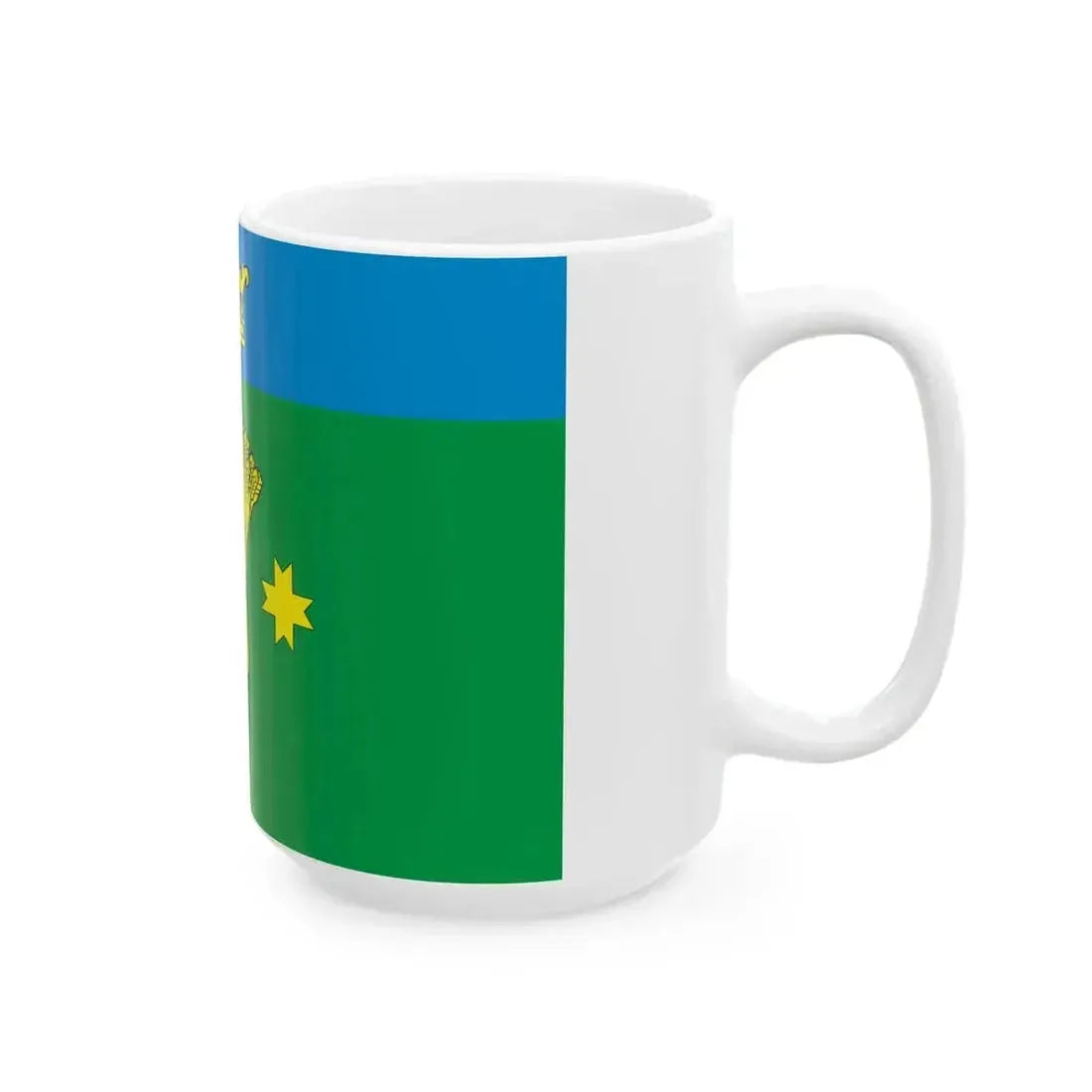 Flag of Anninskoe Leningrad oblast (Russia) White Coffee Mug - Go Mug Yourself