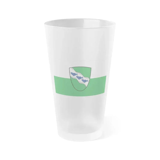 Flag of Ansbach 2 Germany - Frosted Pint Glass 16oz 16oz Frosted - Go Mug Yourself