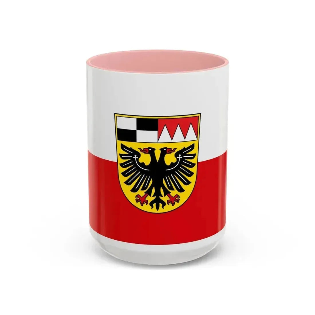 Flag of Ansbach Germany - Accent Coffee Mug 15oz Pink - Go Mug Yourself