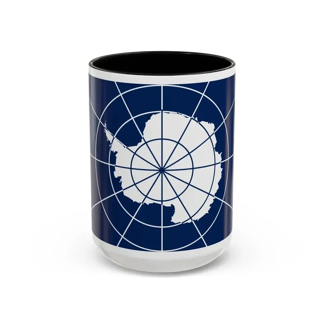 Flag of Antarctic Treaty - Accent Coffee Mug 15oz Black - Go Mug Yourself