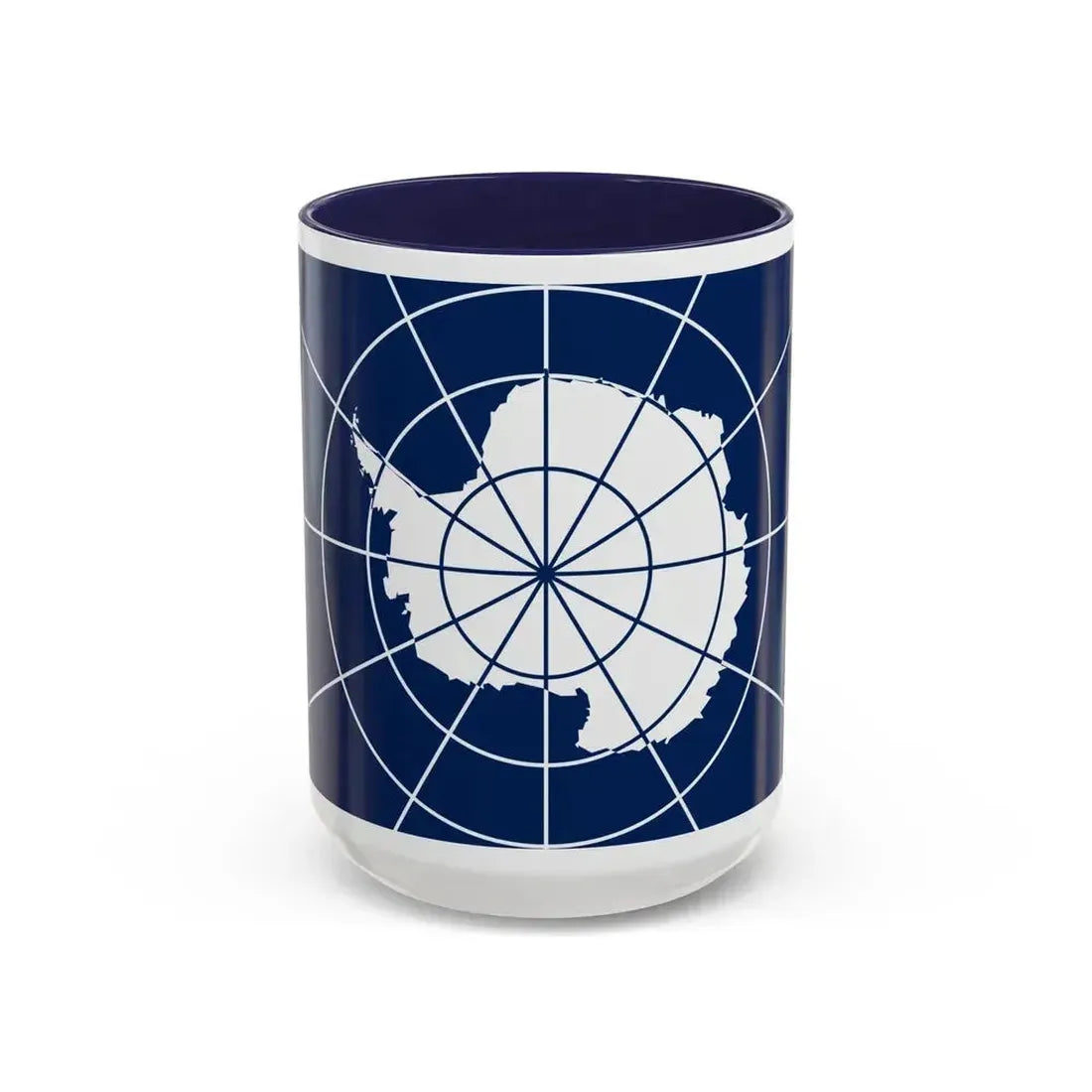 Flag of Antarctic Treaty - Accent Coffee Mug 15oz Navy - Go Mug Yourself