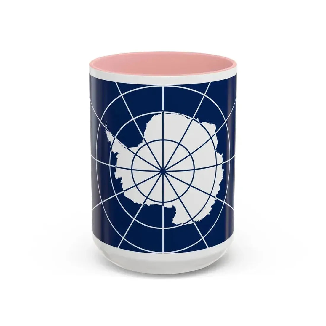 Flag of Antarctic Treaty - Accent Coffee Mug 15oz Pink - Go Mug Yourself