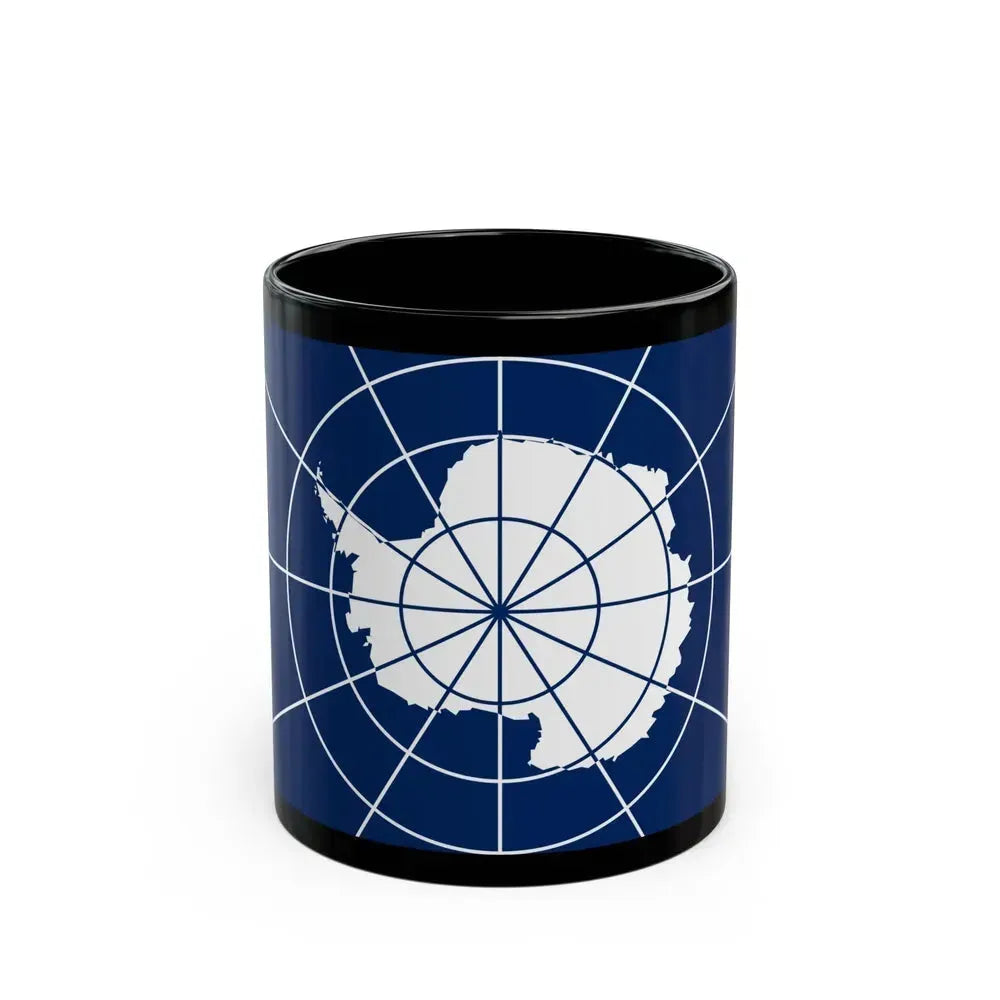Flag of Antarctic Treaty - Black Coffee Mug 11oz - Go Mug Yourself