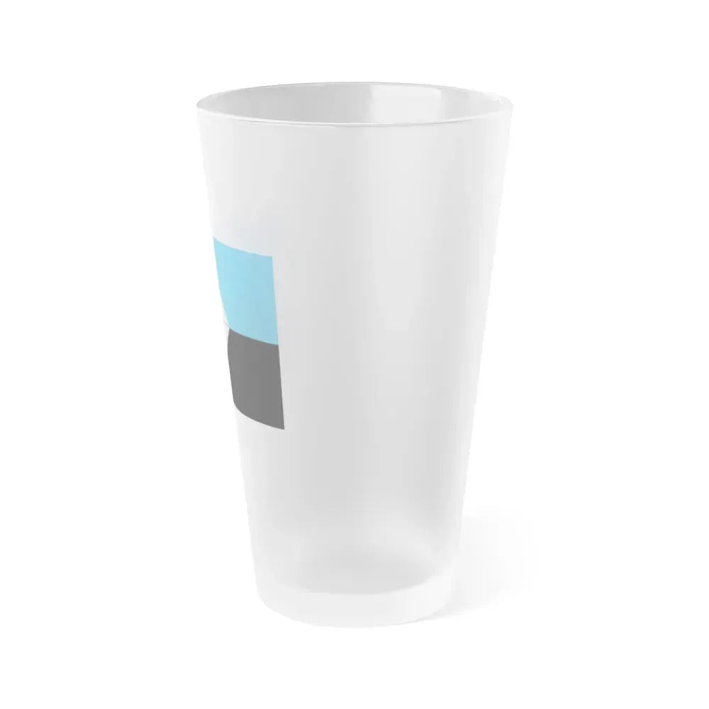 Flag of Antarctic Vexillological Association - Frosted Pint Glass 16oz - Go Mug Yourself