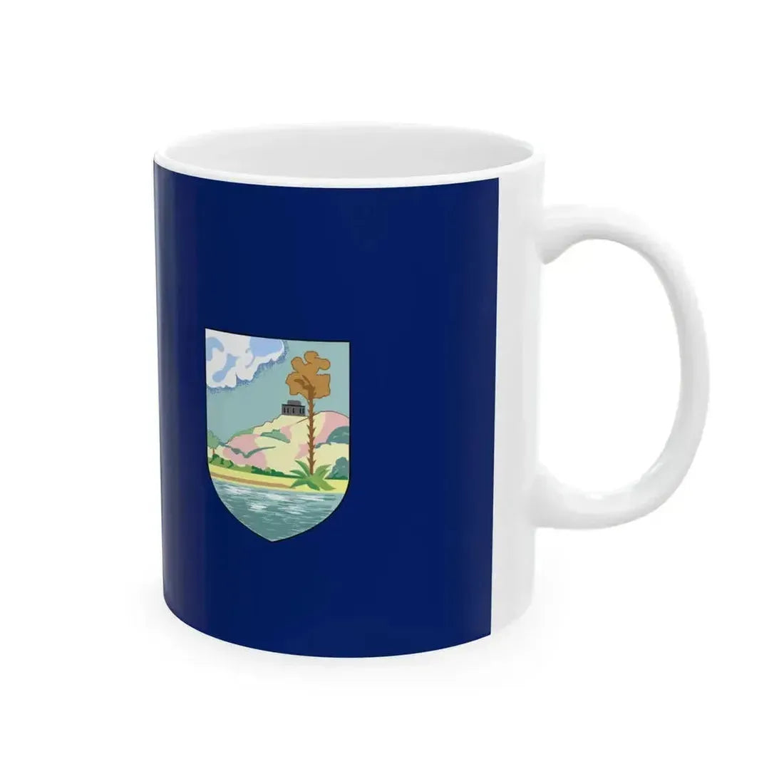 Flag of Antigua and Barbuda 1962-1967 (Antigua and Barbuda) White Coffee Mug - Go Mug Yourself
