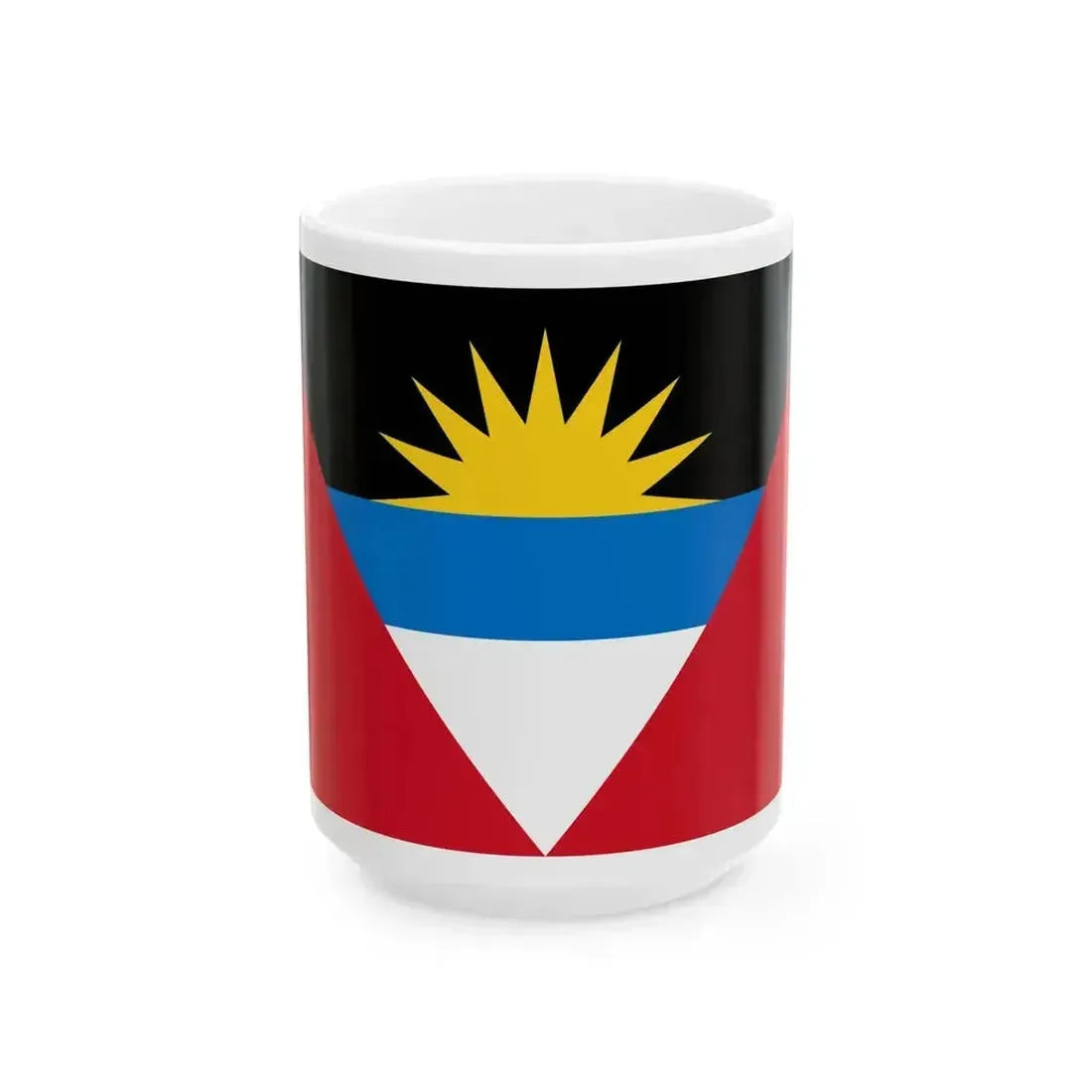 Flag of Antigua and Barbuda (Antigua and Barbuda) White Coffee Mug 15oz - Go Mug Yourself