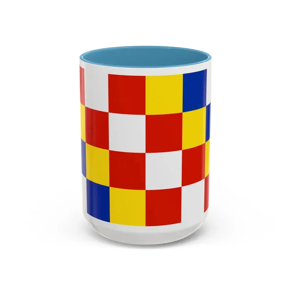 Flag of Antwerp Belgium - Accent Coffee Mug 15oz Light Blue - Go Mug Yourself