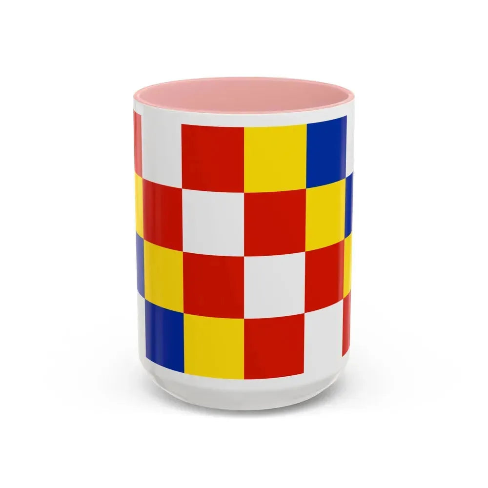 Flag of Antwerp Belgium - Accent Coffee Mug 15oz Pink - Go Mug Yourself
