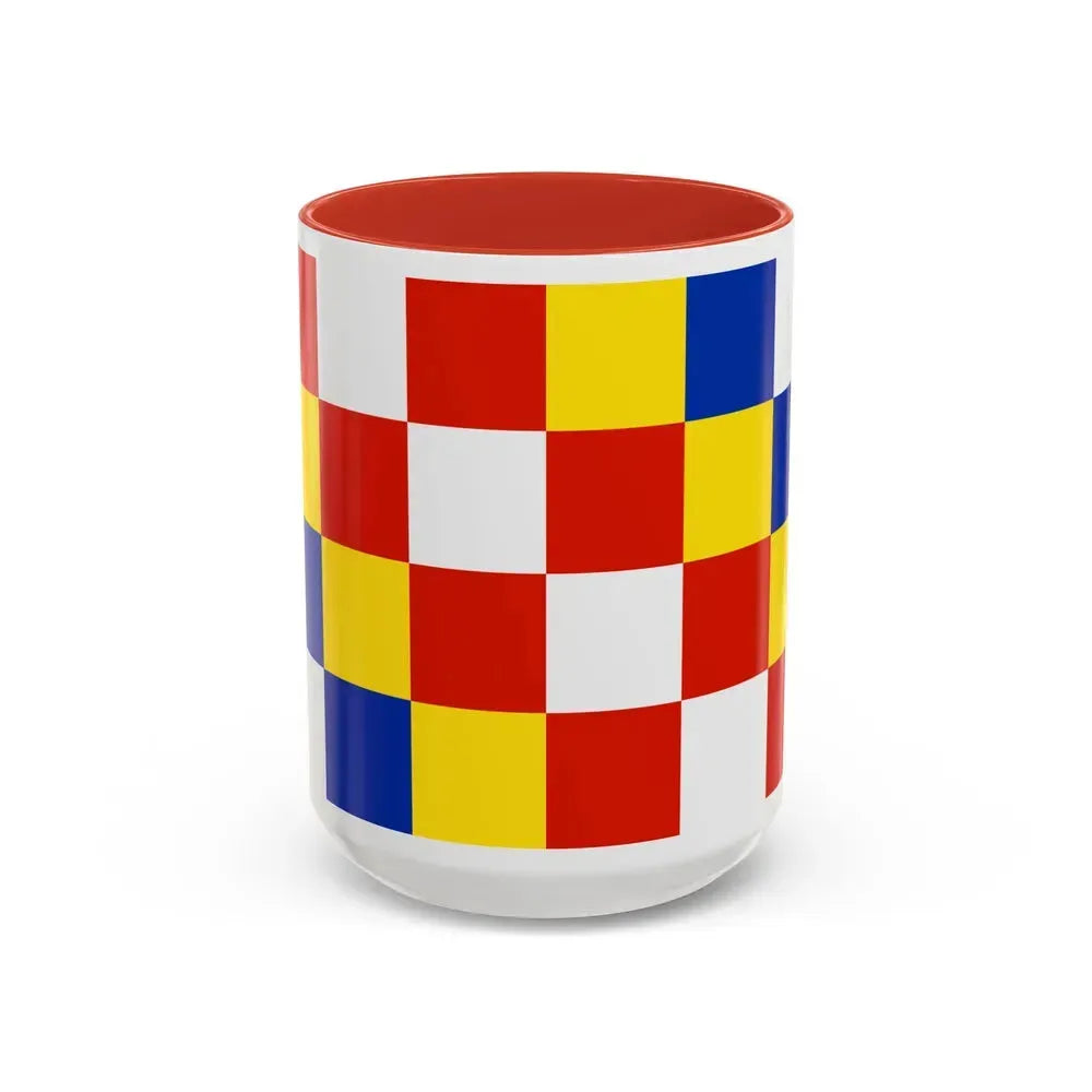 Flag of Antwerp Belgium - Accent Coffee Mug 15oz Red - Go Mug Yourself