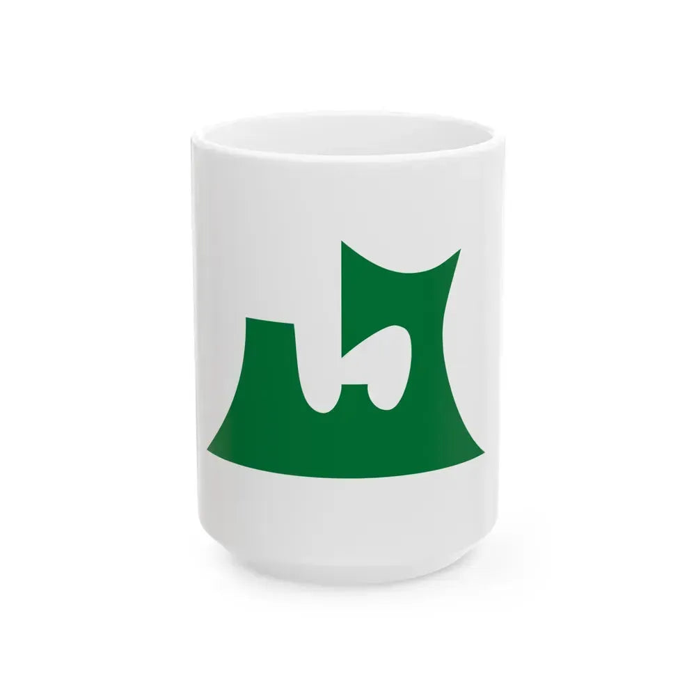Flag of Aomori Prefecture Japan - White Coffee Mug 15oz - Go Mug Yourself