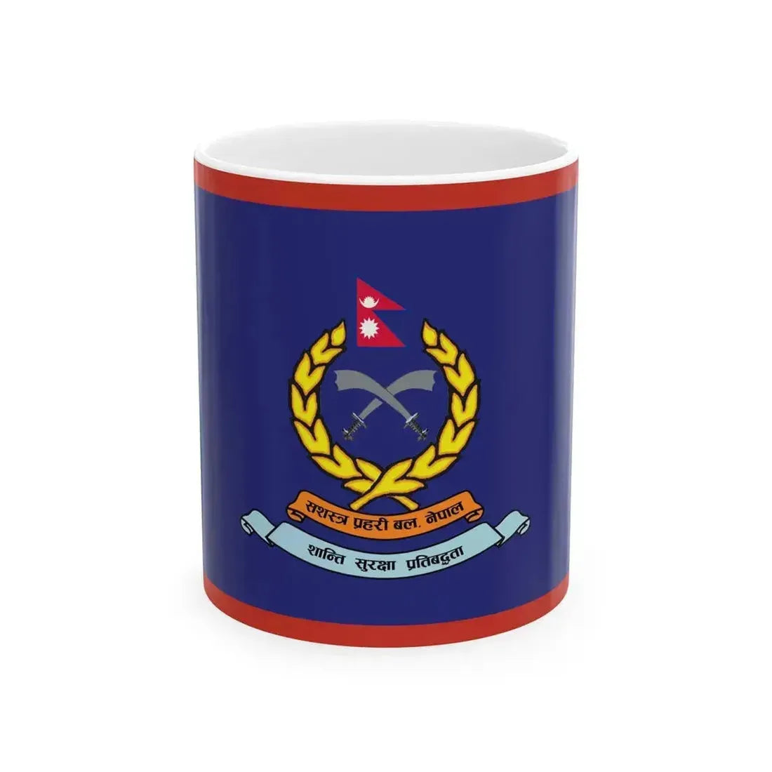 Flag of APF Nepal - No. 1 Baraha Brigade (Nepal) White Coffee Mug 11oz - Go Mug Yourself