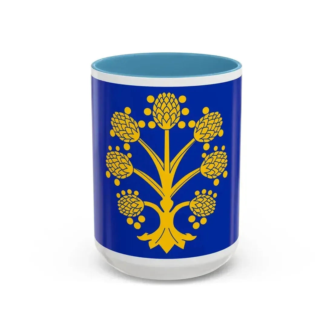 Flag of Appleby in Westmorland UK - Accent Coffee Mug 15oz Light Blue - Go Mug Yourself