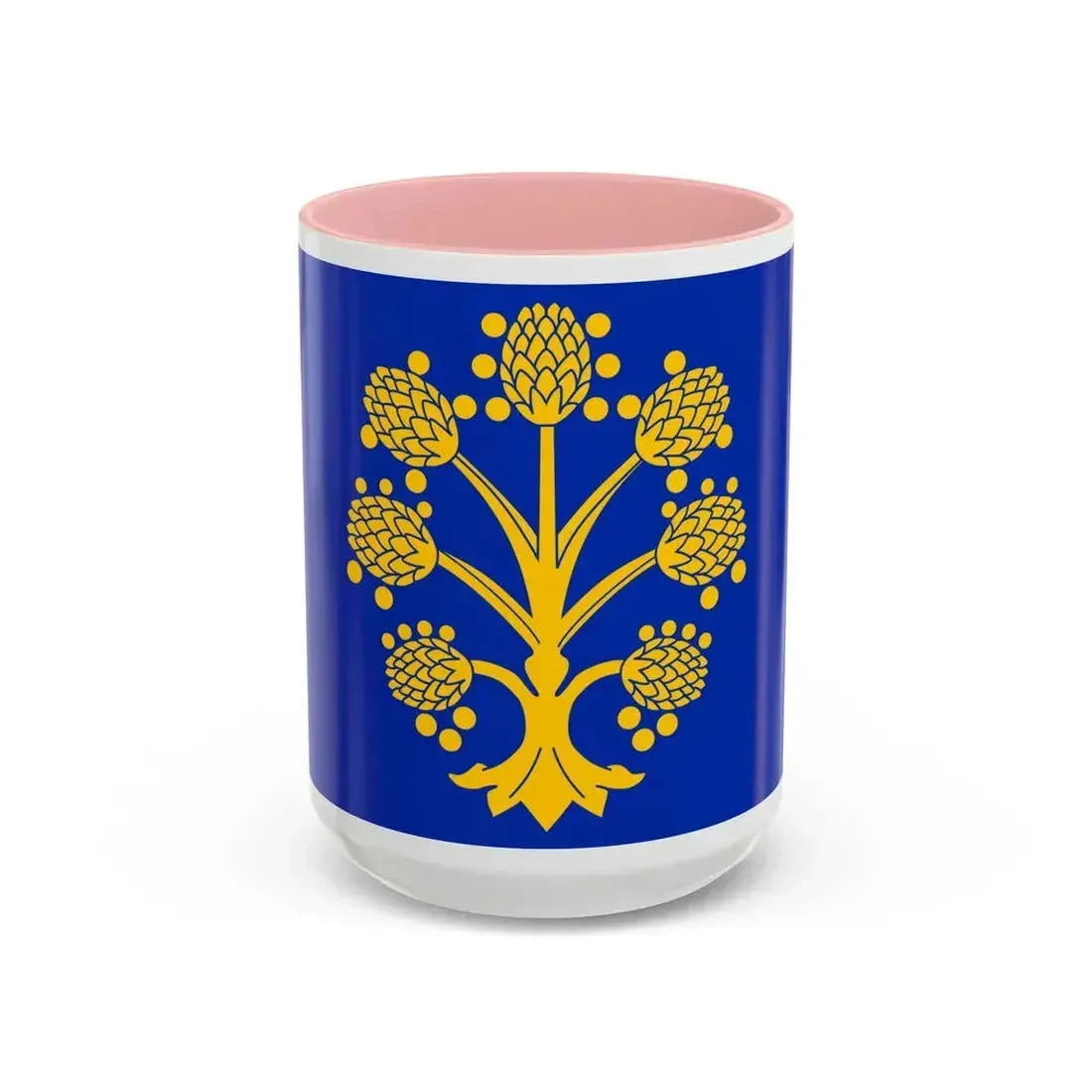 Flag of Appleby in Westmorland UK - Accent Coffee Mug 15oz Pink - Go Mug Yourself