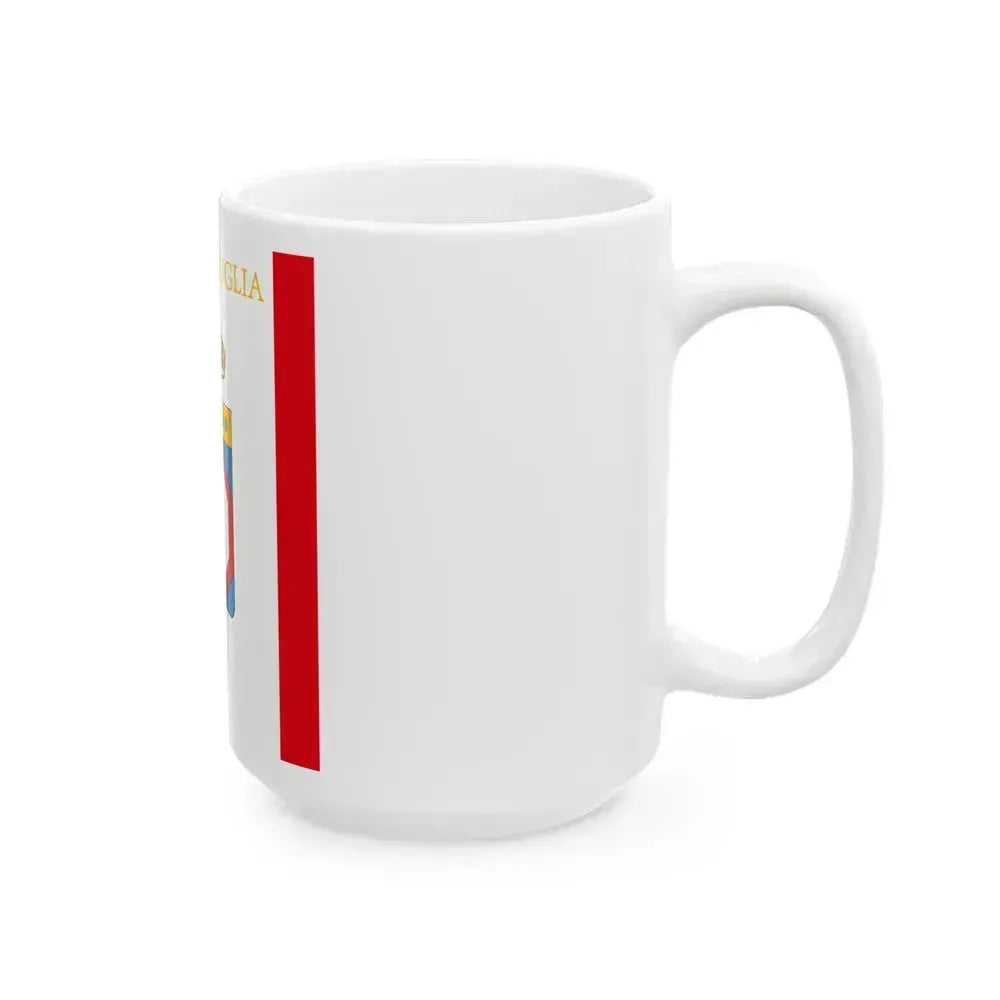 Flag of Apulia Italy - White Coffee Mug - Go Mug Yourself