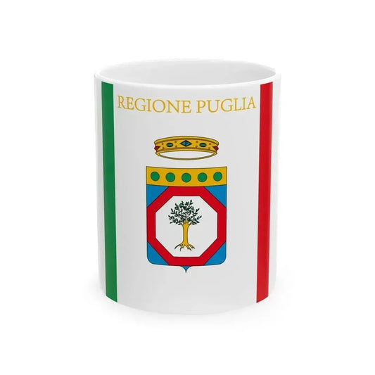 Flag of Apulia until 2011 (Italy) White Coffee Mug 11oz - Go Mug Yourself