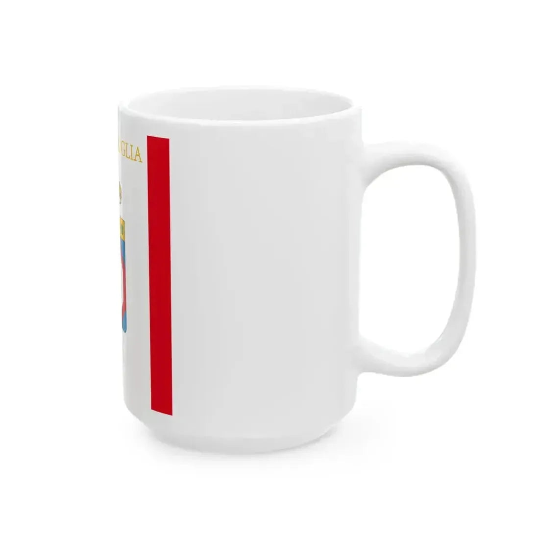 Flag of Apulia until 2011 (Italy) White Coffee Mug - Go Mug Yourself