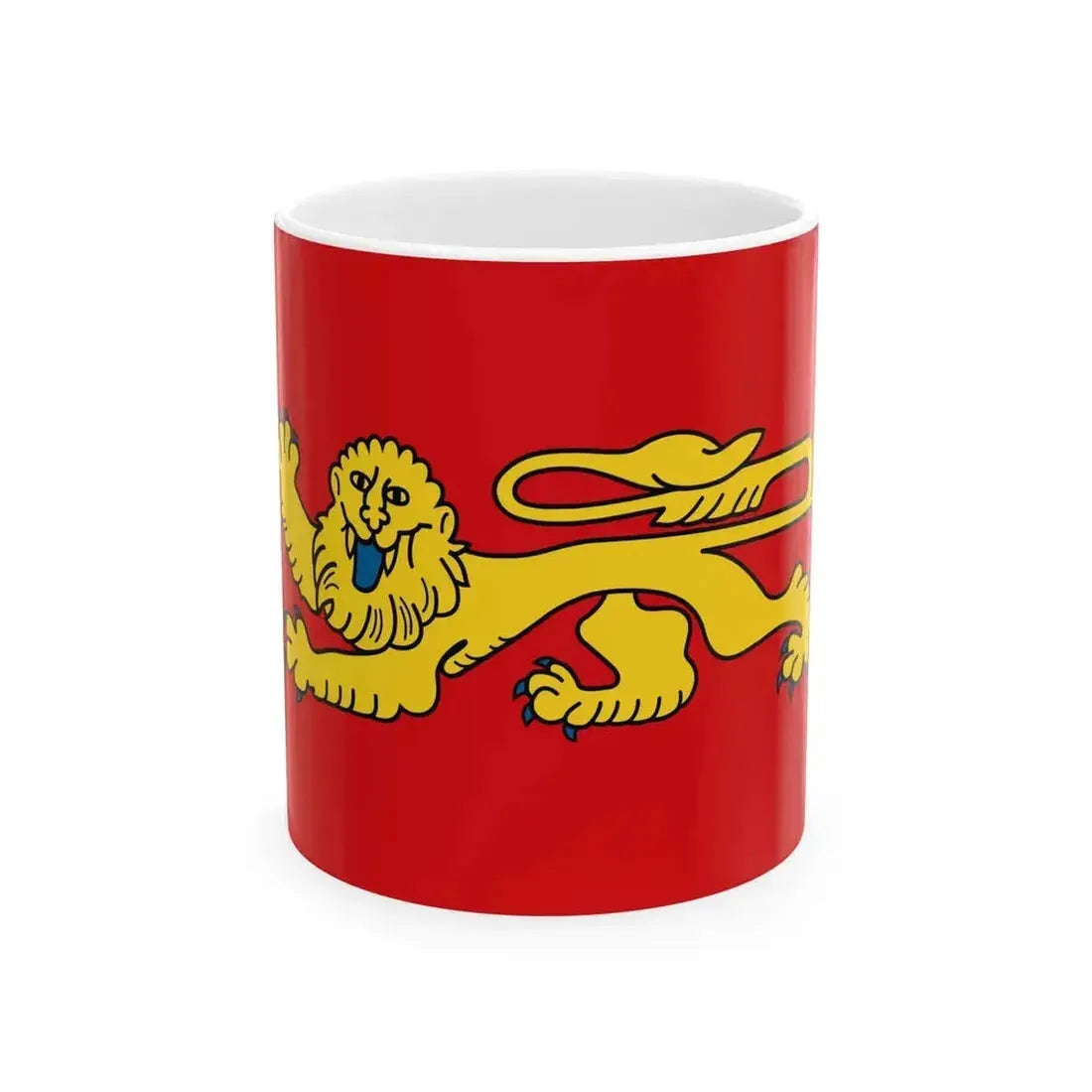 Flag of Aquitaine (Belgium) White Coffee Mug 11oz - Go Mug Yourself