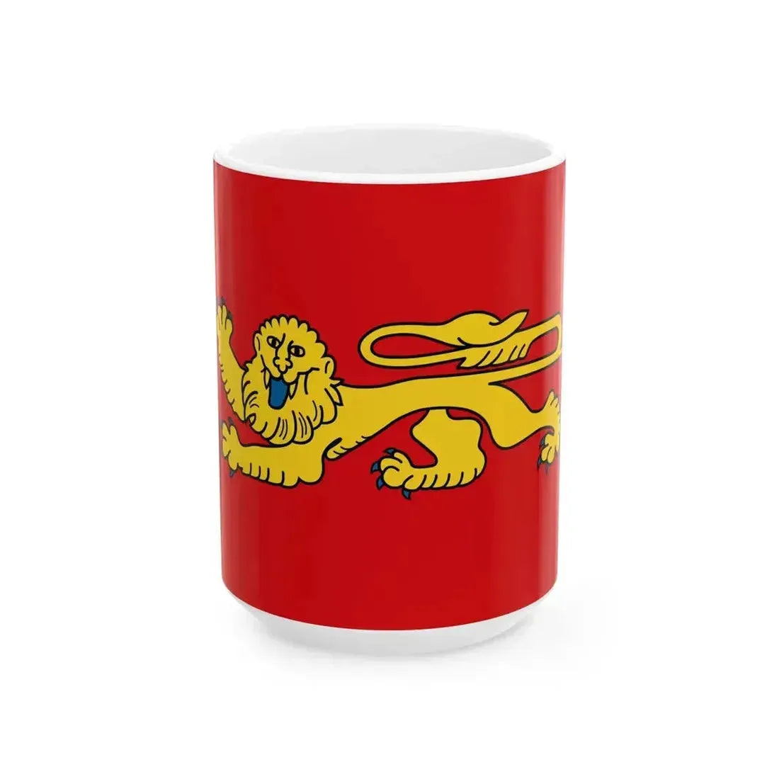 Flag of Aquitaine (Belgium) White Coffee Mug 15oz - Go Mug Yourself