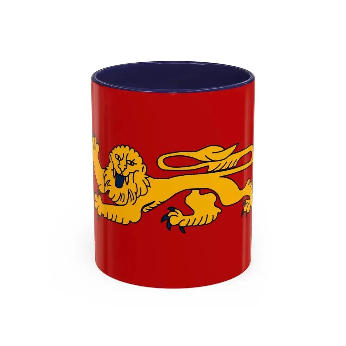Flag of Aquitaine France - Accent Coffee Mug 11oz Navy - Go Mug Yourself