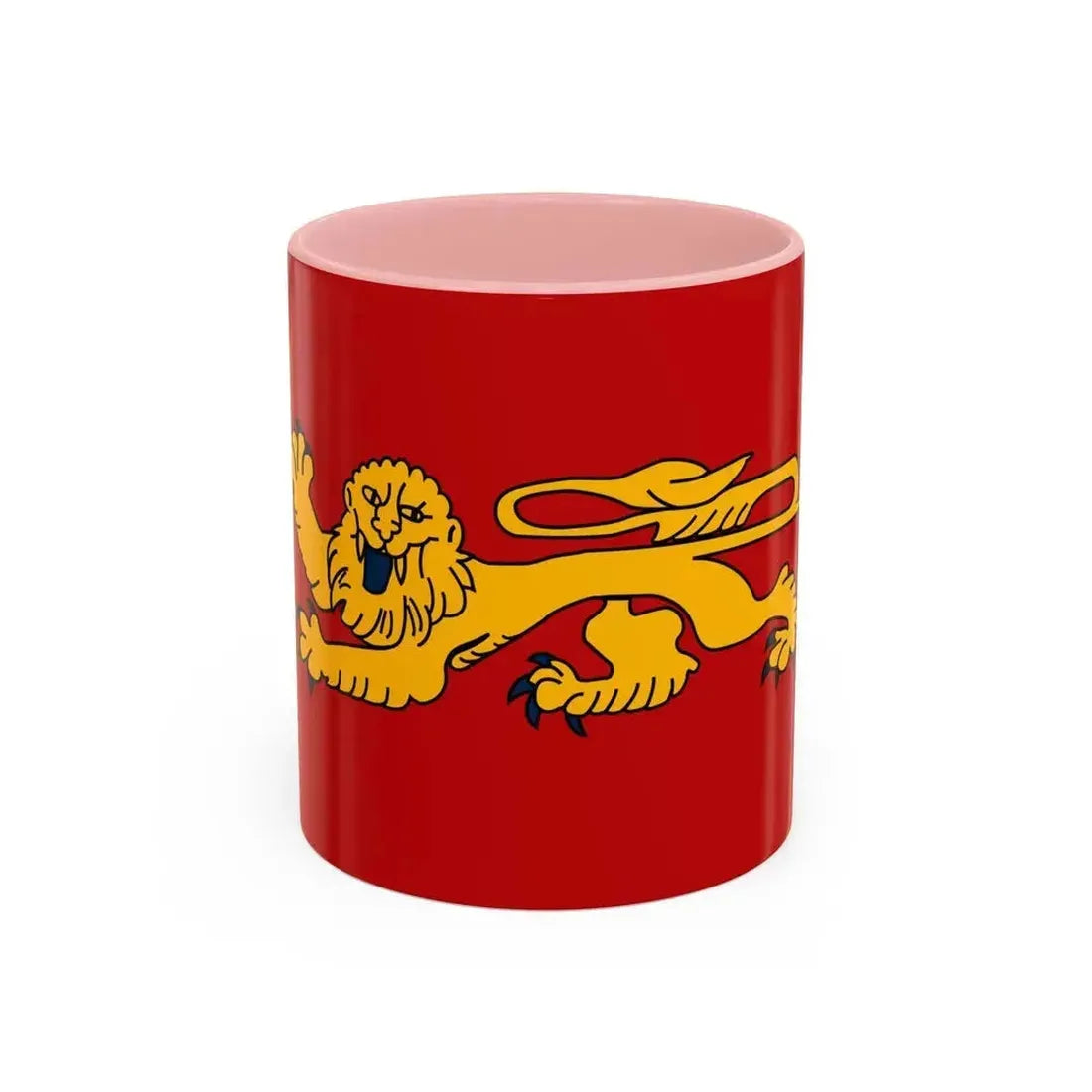 Flag of Aquitaine France - Accent Coffee Mug 11oz Pink - Go Mug Yourself