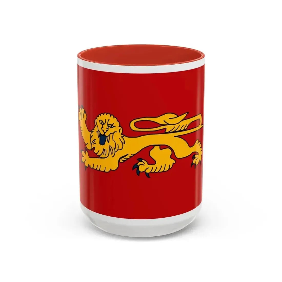 Flag of Aquitaine France - Accent Coffee Mug 15oz Red - Go Mug Yourself