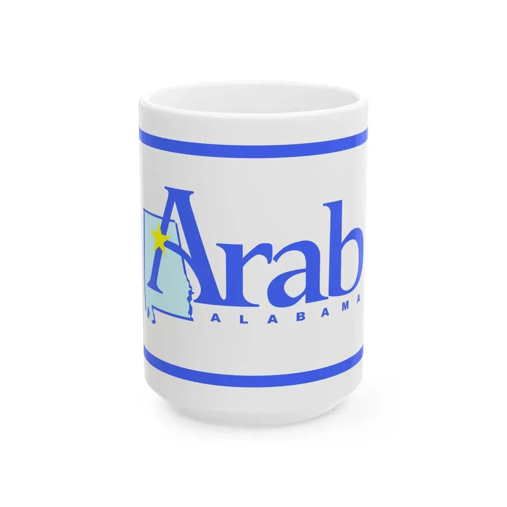 Flag of Arab Alabama (United States) White Coffee Mug 15oz - Go Mug Yourself