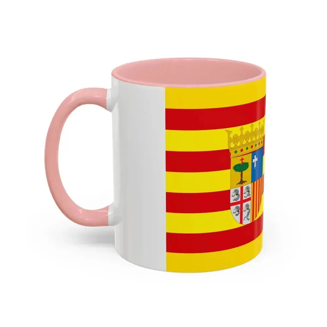 Flag of Aragon Spain - Accent Coffee Mug - Go Mug Yourself