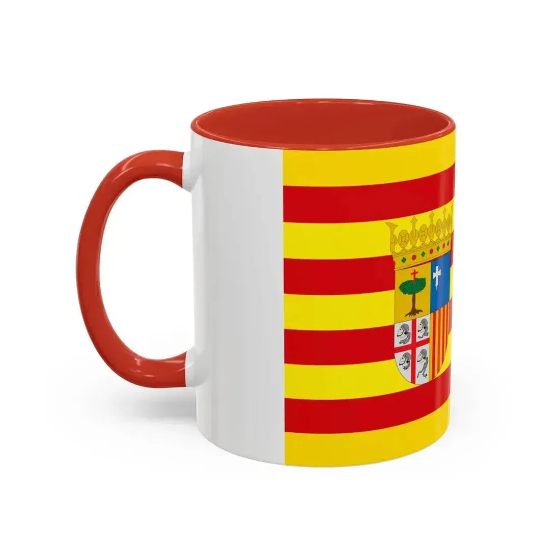 Flag of Aragon Spain - Accent Coffee Mug - Go Mug Yourself