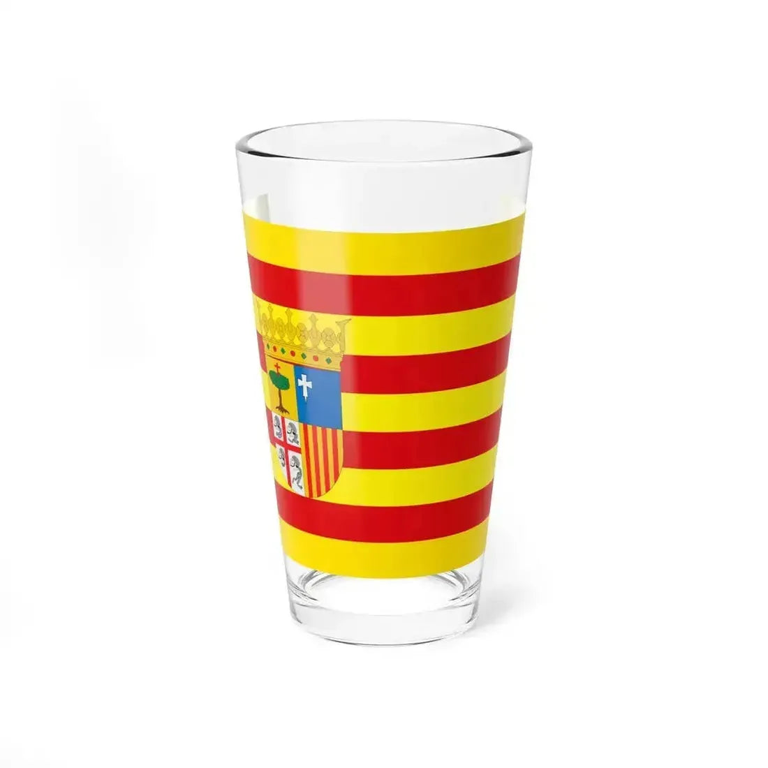 Flag of Aragon Spain - Pint Glass 16oz 16oz - Go Mug Yourself
