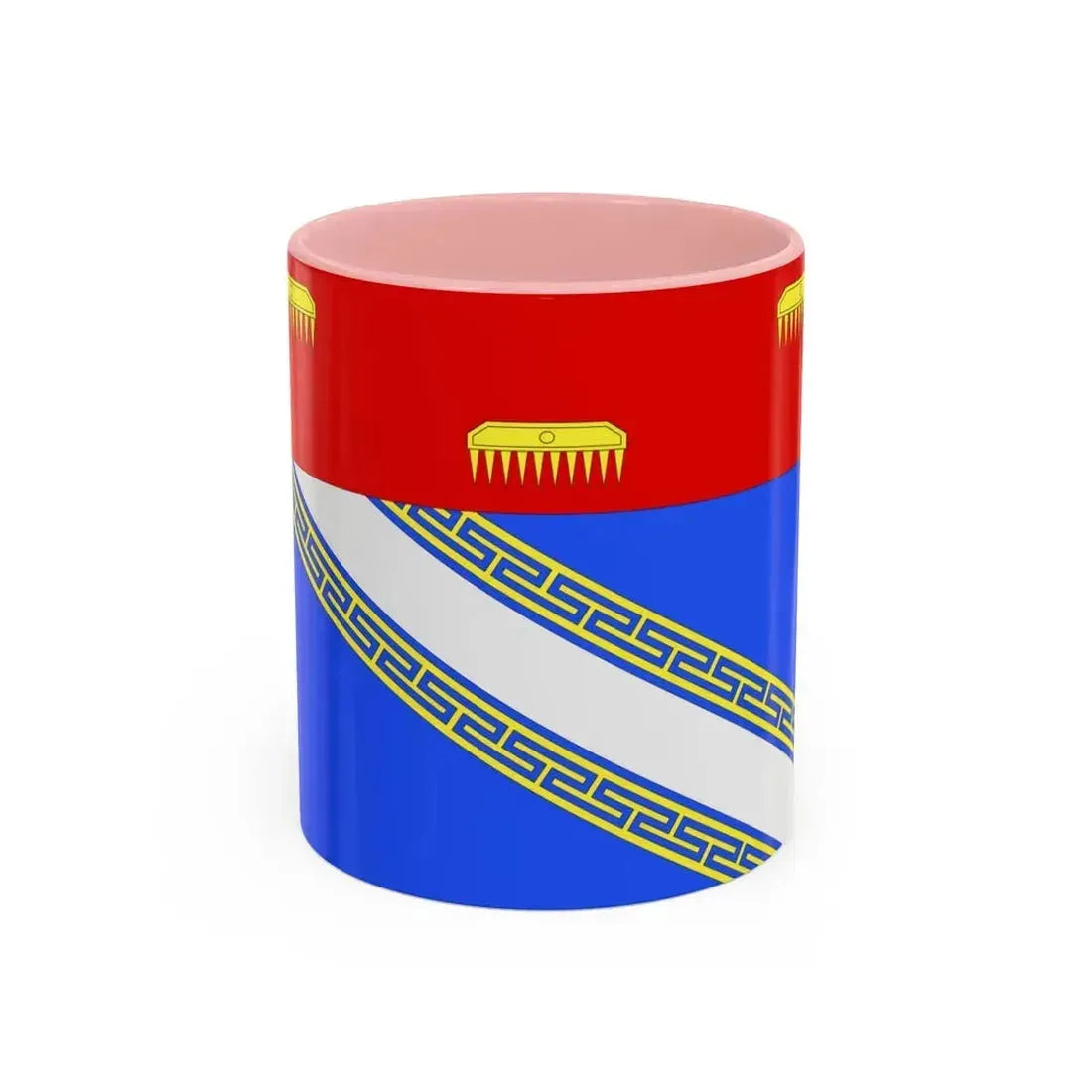 Flag of Ardennes France 2 - Accent Coffee Mug 11oz Pink - Go Mug Yourself