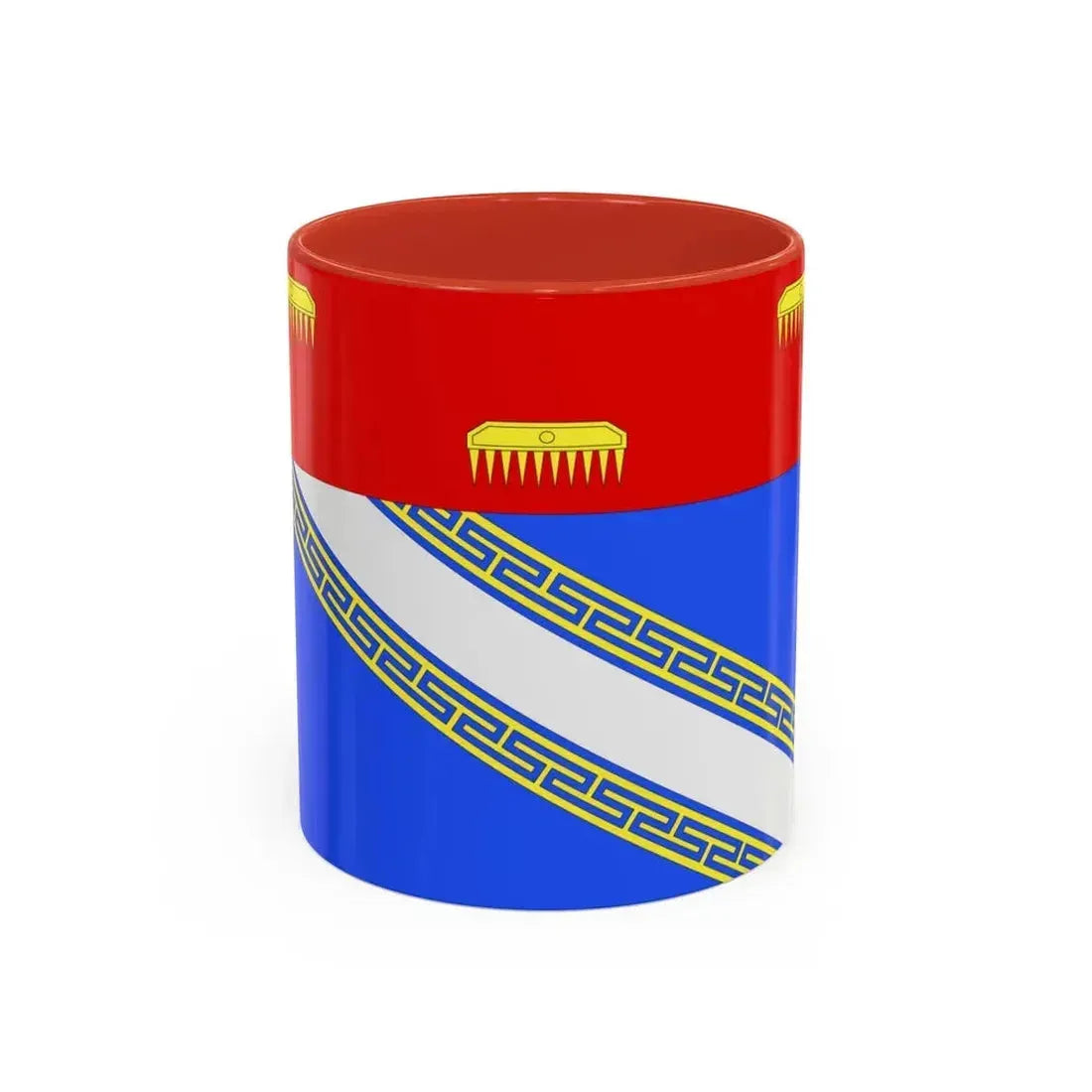 Flag of Ardennes France 2 - Accent Coffee Mug 11oz Red - Go Mug Yourself