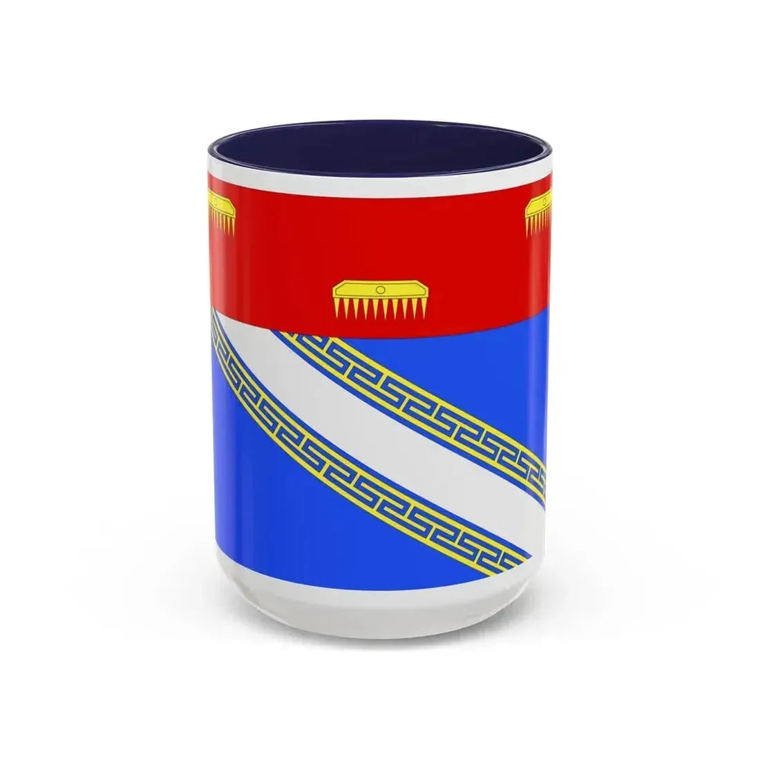 Flag of Ardennes France 2 - Accent Coffee Mug 15oz Navy - Go Mug Yourself