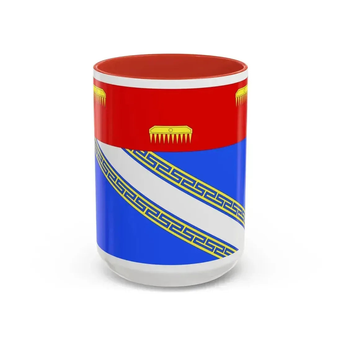 Flag of Ardennes France 2 - Accent Coffee Mug 15oz Red - Go Mug Yourself