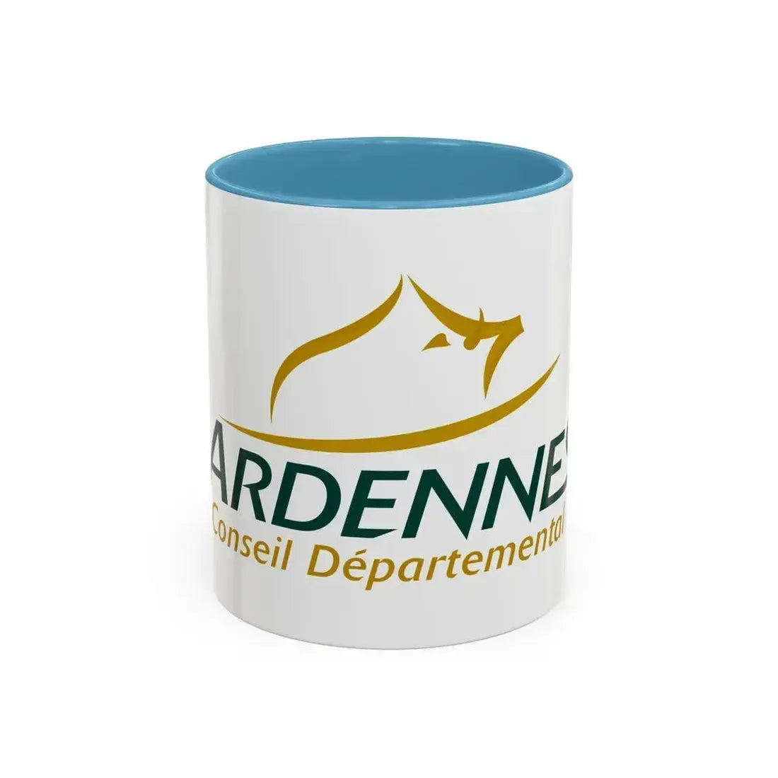 Flag of Ardennes France - Accent Coffee Mug 11oz Light Blue - Go Mug Yourself