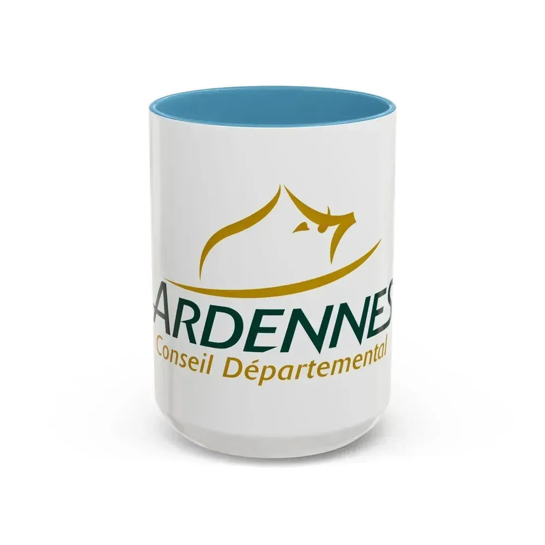 Flag of Ardennes France - Accent Coffee Mug 15oz Light Blue - Go Mug Yourself