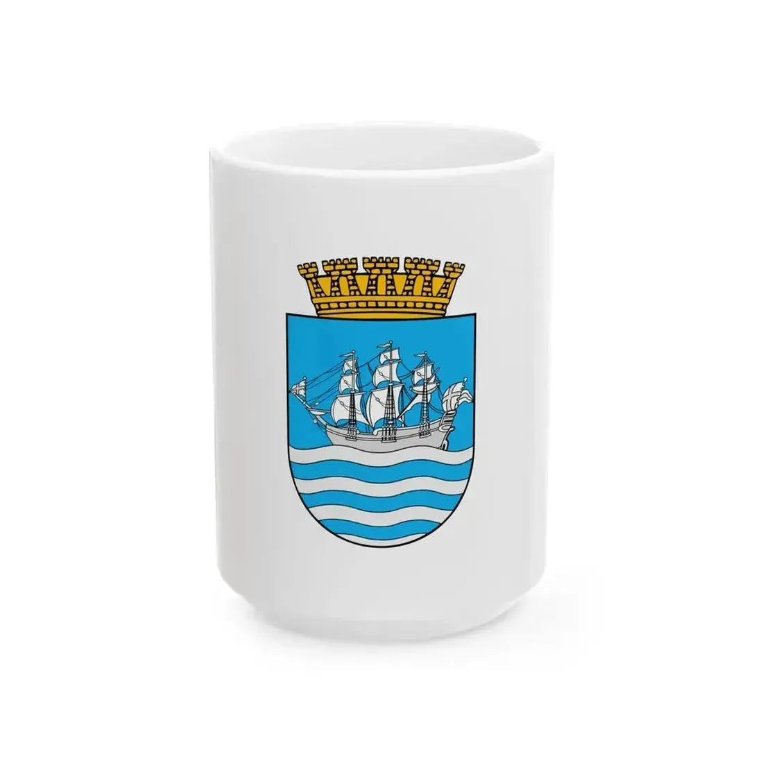 Flag of Arendal (Norway) White Coffee Mug 15oz - Go Mug Yourself