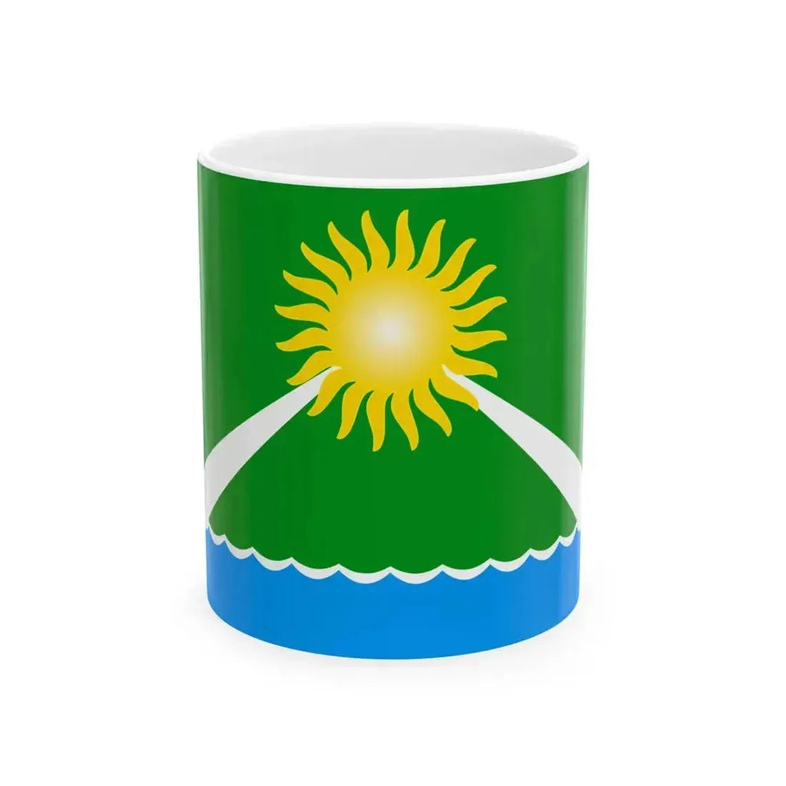 Flag of Argayash Chelyabinsk oblast (Russia) White Coffee Mug 11oz - Go Mug Yourself