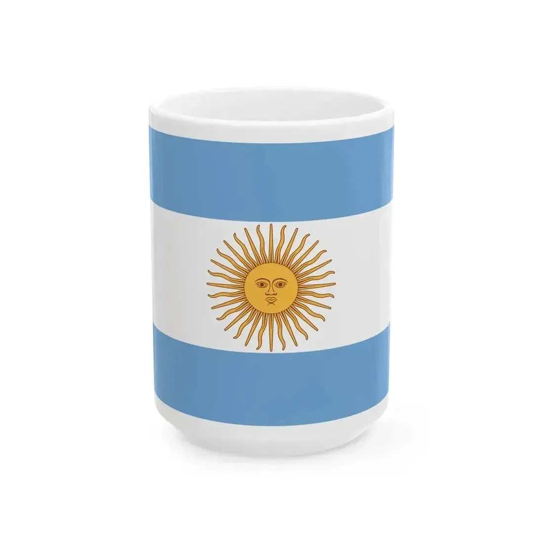 Flag of Argentina 1816 (Argentina) White Coffee Mug 15oz - Go Mug Yourself