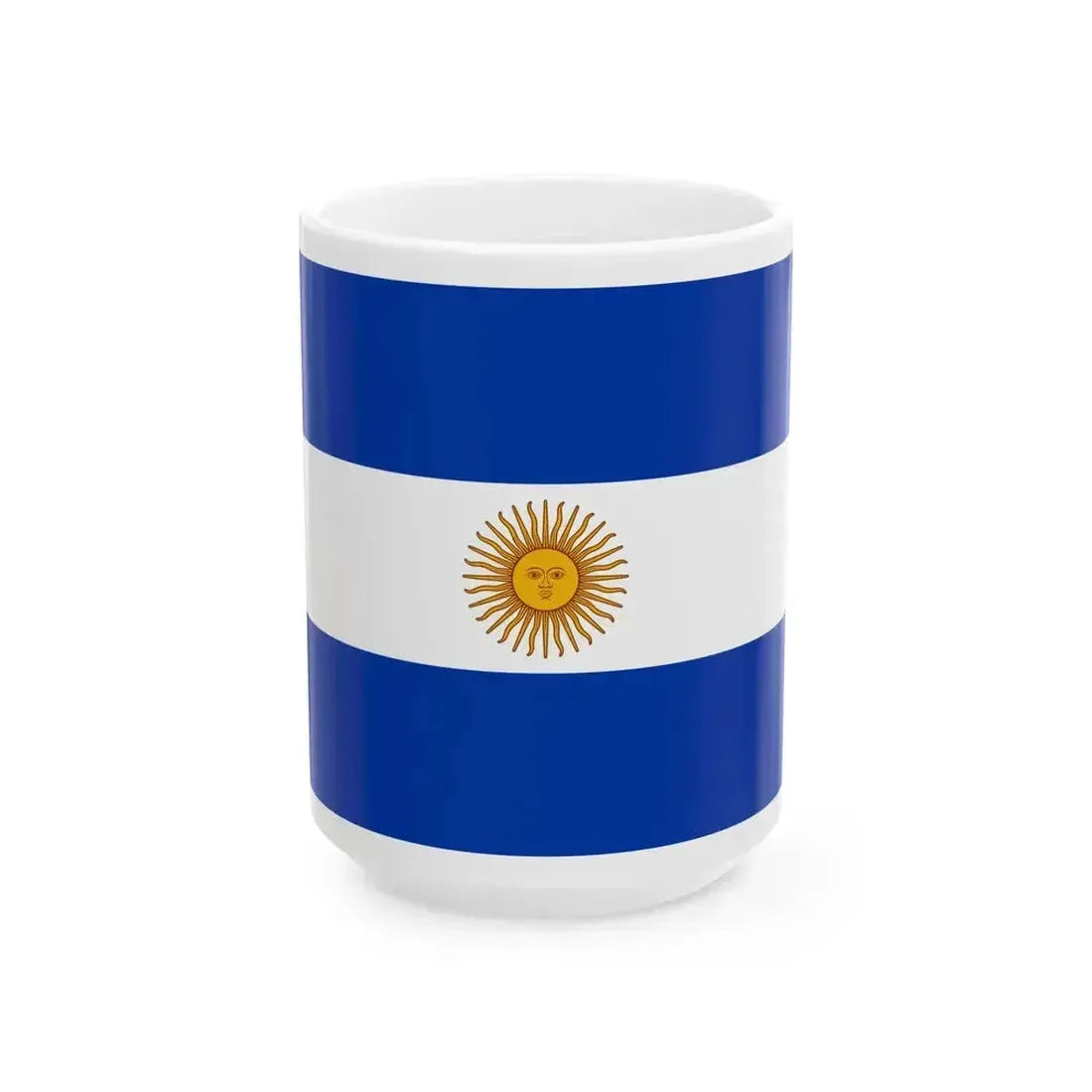 Flag of Argentina 1818 (Argentina) White Coffee Mug 15oz - Go Mug Yourself