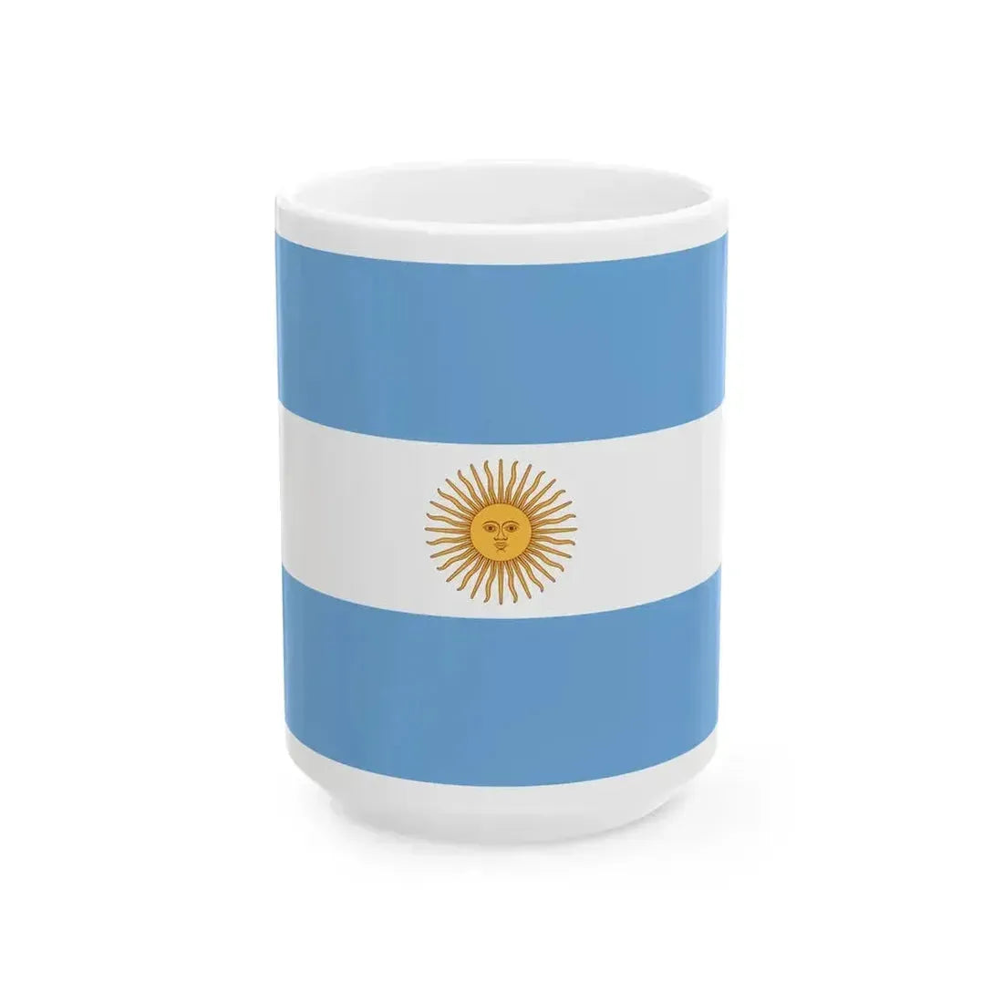 Flag of Argentina 1861-2010 3-2 (Argentina) White Coffee Mug 15oz - Go Mug Yourself