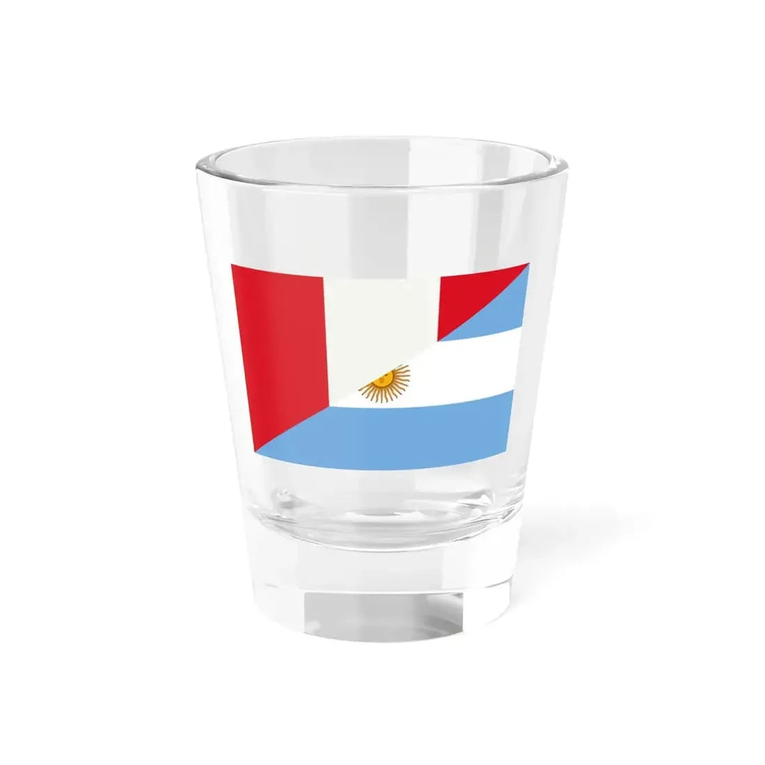 Flag of Argentina and Peru (Peru) Shot Glass 1.5oz 1.5oz - Go Mug Yourself