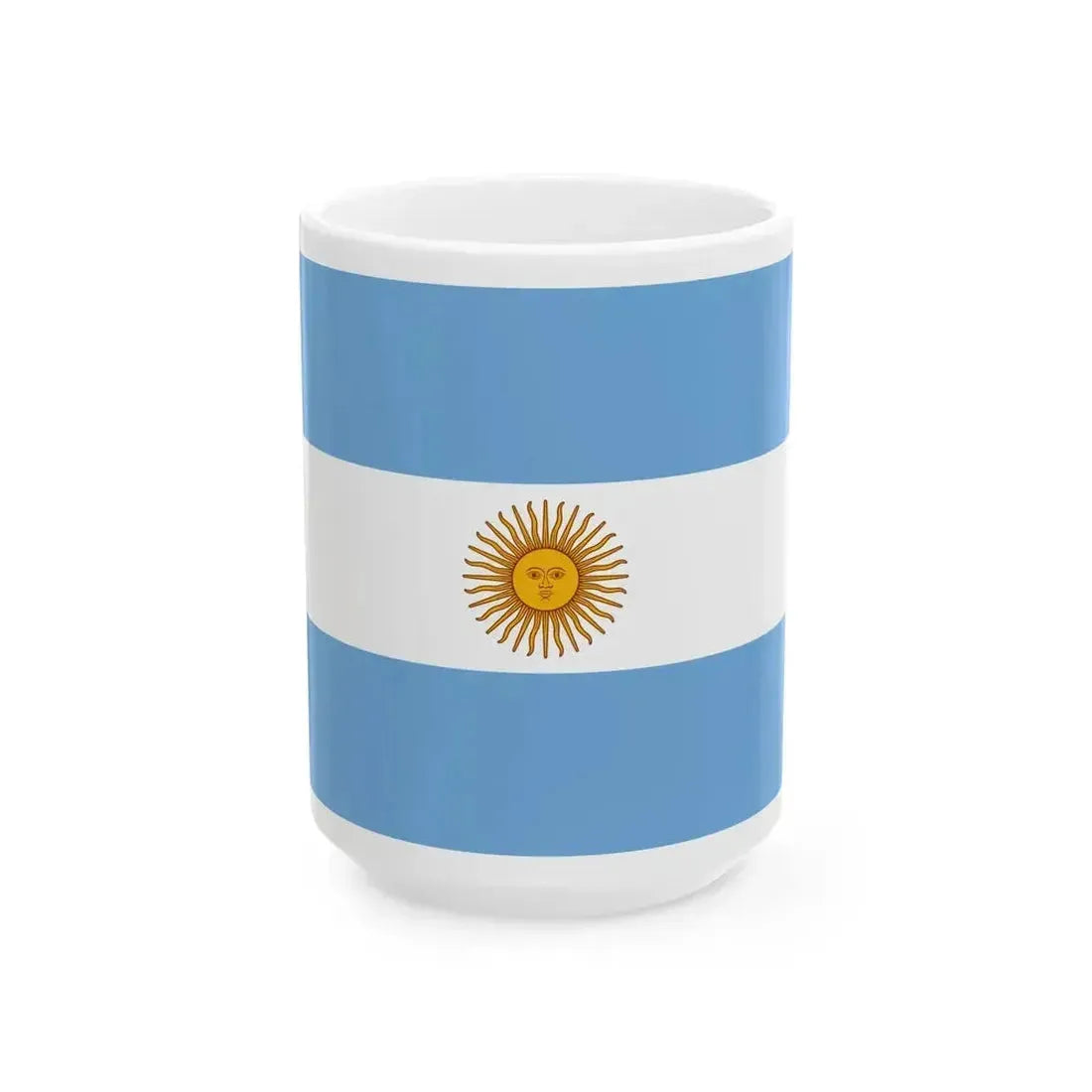 Flag of Argentina (Argentina) White Coffee Mug 15oz - Go Mug Yourself