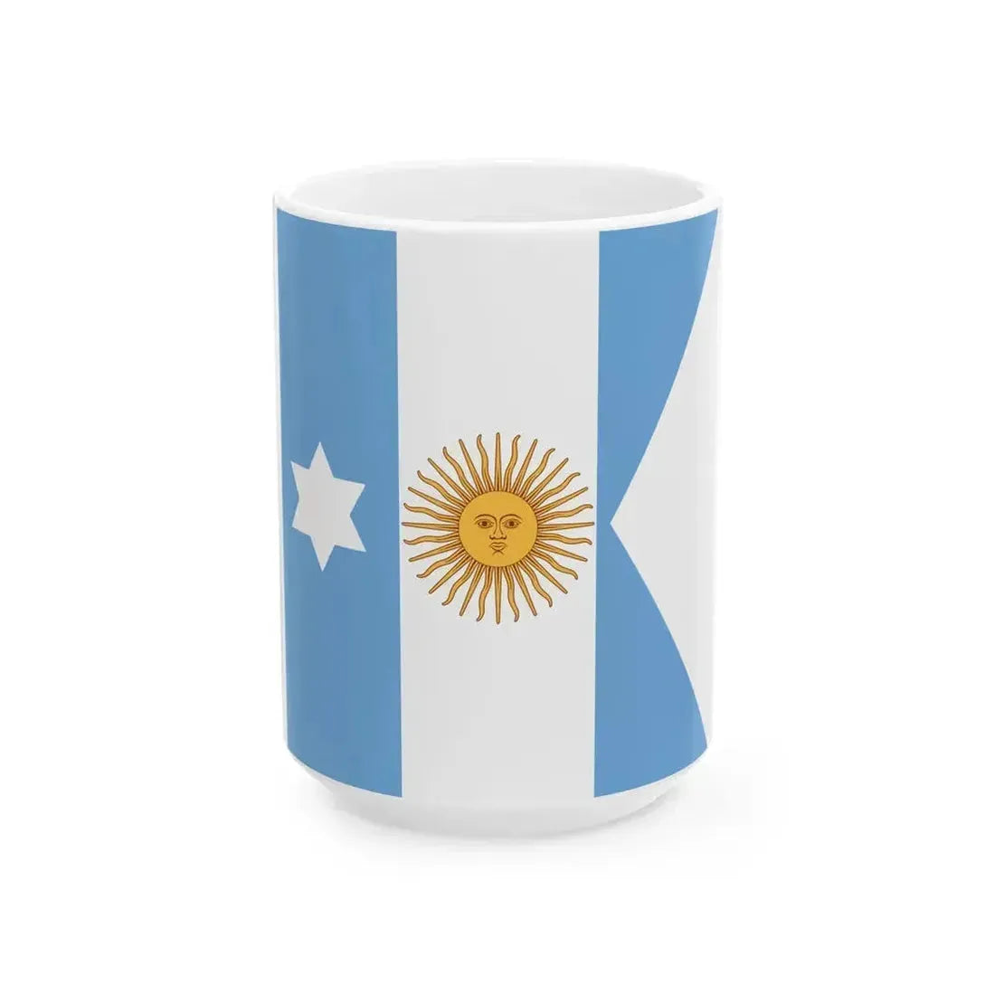 Flag of Argentine Captain Adjutant-General 1894-1904 (Argentina) White Coffee Mug 15oz - Go Mug Yourself