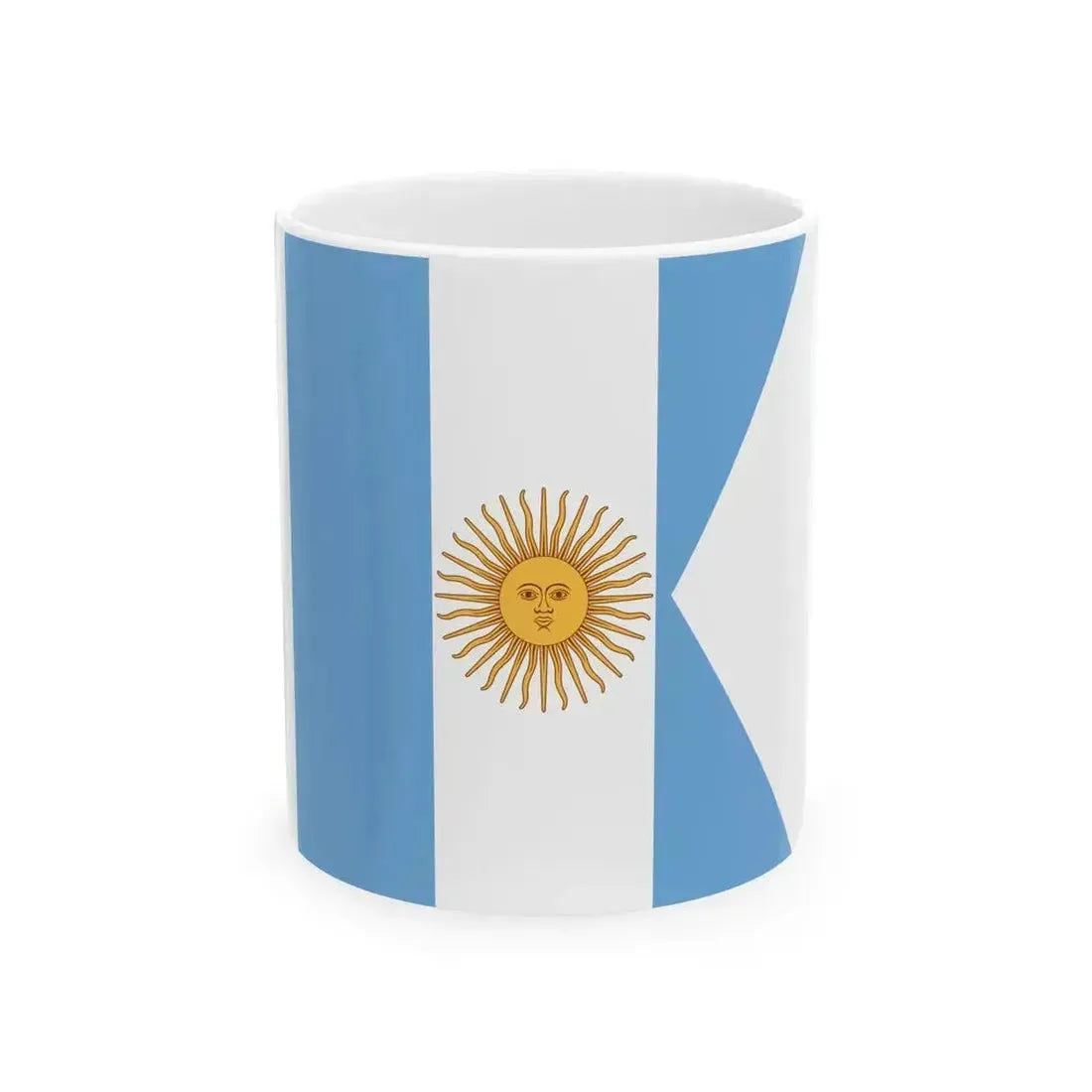 Flag of Argentine Captain in Command 1894-1904 (Argentina) White Coffee Mug 11oz - Go Mug Yourself